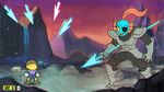  crossover cuphead_(game) eye_patch eyewear fish human mammal mapofthe04 marine melee_weapon polearm protagonist_(undertale) undertale undyne video_games weapon 