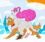  alternate_color anal anal_penetration collar cum cum_in_ass cum_inside doggystyle_position feral feral_on_feral hybrid looking_at_viewer male male/male nintendo penetration pok&eacute;mon pok&eacute;mon_(species) sex video_games vulpix zoey_v_(character) 