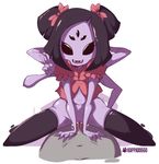  2017 anon anthro arachnid arthropod barely_visible_genitalia black_hair cel_shading clothing cowgirl_position cum cum_in_pussy cum_inside duo faceless_male fangs female first_person_view front_view hair hair_ribbon human human_on_anthro interspecies kappadoggo legwear looking_at_viewer lying male male/female male_penetrating male_pov mammal mostly_nude muffet multi_arm multi_eye multi_limb on_back on_top open_mouth penetration penis pussy ribbons sex simple_background smile spider stockings subtle_penis subtle_pussy toony undertale vaginal vaginal_penetration video_games white_background 