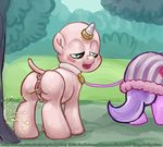  anus blush collar cub diamond_tiara_(mlp) female friendship_is_magic horn leash my_little_pony park peeing petplay public pussy roleplay shaved sketch smudge_proof sweetie_belle_(mlp) urine watersports young 