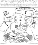  ambiguous_penetration anthro bed book breasts canine dawn_bellwether dialogue disney duo english_text eyelashes fan_character female fox greyscale interspecies knotting kodiak_convel male male/female mammal monochrome open_mouth penetration pillow reading romantic_couple sex smile sound_effects tailwag text valerie_vulpes wastedtimeee wolf zootopia 