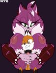  2017 absurd_res alternate_version_available amy_rose anthro areola balls big_breasts breasts canine clothing duo erection eyelashes fan_character female fox fur green_eyes hedgehog hi_res huge_breasts male mammal marthedog nipples nude penis simple_background smile sonic_(series) video_games 