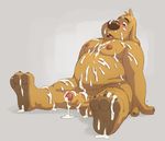  anthro balls canine cum cum_everywhere cum_on_face cum_on_feet cum_on_stomach dog donkeypunch erection excessive_cum humanoid_penis male mammal messy nipples nude overweight penis sam_(sam_and_max) sam_and_max solo 