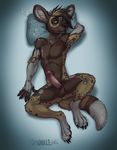  2016 african_wild_dog anthro balls barefoot blue_eyes brown_fur brown_nose canine claws cum cum_on_body cum_on_penis cumshot digital_media_(artwork) digitigrade ejaculation erection fur humanoid_penis james_(sayuncle) lying male mammal multicolored_fur nude orgasm penis perineum pillow pink_penis presenting raised_tail sayuncle solo spot spots spotted_fur 