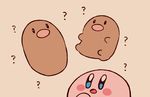  ? blue_eyes blush_stickers crossover diglett gen_1_pokemon gurumi_mami kirby kirby_(series) no_humans open_mouth pokemon pokemon_(creature) 