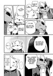  bag blush buchi canine clothing comic dog duo english_text japanese_text kemono kinoshita-jiroh mammal mekko_rarekko obese overweight text translated uniform yamano_taishou 