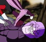  2boys alien bunny dragon_ball dragon_ball_super dyspo_(dragon_ball) hit_(dragon_ball) looney_tunes meme multiple_boys no_humans parody purple_skin screaming smile 