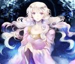  cape circlet diadora_(fire_emblem) dress fire_emblem fire_emblem:_seisen_no_keifu fire_emblem_heroes kuzumosu lavender_hair long_hair purple_eyes purple_hair smile solo 