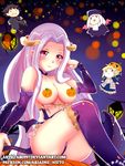  artoria_pendragon_(all) arui97 demon_girl emiya_kiritsugu fate/grand_order fate/stay_night fate_(series) halloween halloween_costume halloween_princess_(fate/grand_order) highres illyasviel_von_einzbern irisviel_von_einzbern pumpkin saber succubus type-moon watermark web_address 