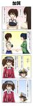  0_0 1boy 4girls 4koma akagi_(kantai_collection) black_hair blank_eyes breasts brown_eyes brown_hair closed_eyes comic commentary crossed_arms epaulettes hair_between_eyes hat highres holding_hands japanese_clothes kaga_(kantai_collection) kantai_collection kataginu kimono large_breasts little_boy_admiral_(kantai_collection) long_hair long_sleeves magatama military military_hat military_uniform multiple_girls muneate o_o open_mouth peaked_cap rappa_(rappaya) ryuujou_(kantai_collection) side_ponytail smile souryuu_(kantai_collection) sweatdrop translated twintails uniform visor_cap wide_sleeves 