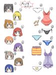  10s 6+girls artist_request ayase_eli bandaid black_eyes black_hair black_panties blonde_hair blue_hair blue_panties blush brown_hair cat_panties chibi frown grey_hair hoshizora_rin koizumi_hanayo kousaka_honoka lingerie long_hair looking_at_viewer love_live! love_live!_school_idol_project minami_kotori multiple_girls nishikino_maki open_mouth orange_hair panties ponytail purple_hair red_hair short_hair shorts side_ponytail smile sonoda_umi striped striped_panties striped_shorts take_your_pick toujou_nozomi translation_request twintails underwear white_panties yazawa_nico 