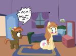  2014 bunnyboydl button_mash_(mlp) diaper female friendship_is_magic male mother my_little_pony pacifier parent sitting 