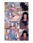  ass black_hair blue_hair fellatio gajeel_redfox levy_mcgarden rusky sequential text 