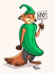 2017 anthro canine clothed clothing disney fox fur male mammal nick_wilde reaction_image red-velvet-panda solo zootopia 