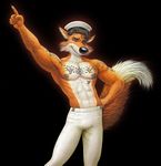  anthro canine clothing f&uuml;chschen fox klimiont male mammal pants solo tattoo 