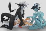  anal anal_penetration anthro canine cum cum_in_ass cum_in_mouth cum_inside cum_while_penetrated eeveelution erection fellatio fish group group_sex internal kazshark male male/male mammal marine muscular muscular_male nintendo oral penetration pok&eacute;mon pok&eacute;mon_(species) sex shark sweat threesome vaporeon video_games yogoat 