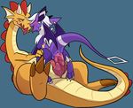  anal blitzdrachin blush chip_&#039;n_dale_rescue_rangers cowgirl_position cum disney dragon dtz_(cdrr) duo fan_character knot male male/male neo_(character) on_top penis reptile scalie sex size_difference slightly_chubby wings 