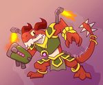  2017 armor bracelet clothing dragon drogoz fangs jet_pack jewelry loincloth male necklace no_sclera paladins phsueh ranged_weapon ring rocket_launcher shadow signature sneer solo spikes teeth text toony weapon 
