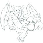  2012 anthro balls bat fur hexacult licking male mammal oral penis penis_lick sex sketch solo tongue tongue_out wings 