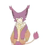  animal_humanoid delcatty gijinka hair humanoid koteikow male nintendo one_eye_closed pok&eacute;mon pok&eacute;mon_(species) pokemon_humanoid purple_eyes purple_hair solo video_games 