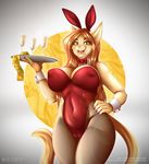  anthro big_breasts breasts bunny_costume camel_toe clothed clothing condom costume feline female huge_breasts katrina llmixll mammal solo 