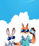  2017 anthro canine clothed clothing disney eyewear female fox fur hi_res judy_hopps ksyjkydaka lagomorph male mammal nick_wilde rabbit sunglasses zootopia 