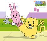  anthro balls clothing cock_vore day detailed_background digital_media_(artwork) duo erection female gerbil humanoid_penis hyper hyper_penis lagomorph long_foreskin male mammal open_mouth outside penis rabbit rodent someoneelse teeth uncut vore widget wow!_wow!_wubbzy! wubbzy young 