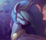  digital_media_(artwork) equine eyes_closed feathered_wings feathers friendship_is_magic horn mammal my_little_pony princess_celestia_(mlp) rodrigues404 solo white_feathers winged_unicorn wings 