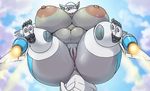  2017 aircraft airplane android anthro anus areola belly big_breasts big_butt blush boeing breasts butt cloud deep_navel female flying frey_(character) green_eyes huge_breasts huge_butt jet living_aircraft living_machine looking_down machine navel nipples nude one_eye_closed overweight overweight_female pussy robot sky solo thick_thighs vdisco voluptuous wide_hips wink 