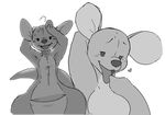  &lt;3 ambiguous_fluids breasts breath disney eyelashes featureless_breasts female greyscale half-closed_eyes kanga kangaroo mammal marsupial mature_female monochrome multiple_poses open_mouth open_smile paperclip_(artist) pose pouch_(anatomy) smile solo sweat tongue tongue_out winnie_the_pooh_(franchise) 