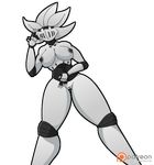  2017 alpha_channel big_breasts breasts digital_media_(artwork) female glitch_(starbound) humanoid looking_at_viewer low-angle_view machine navel nipples not-furry not_furry nude patreon pussy robot simple_background solo standing standing_tough starbound thick_thighs transparent_background under_boob video_games wide_hips 