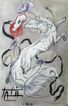  2017 canine feral fox fur ink mammal paws solo tatiilange traditional_media_(artwork) white_fur 
