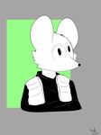  anthro black_nose clothed clothing fur hi_res looking_at_viewer luckyyfoxx male mammal mouse rodent simple_background solo 