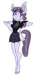  2017 alpha_channel anthro anthrofied blush chibi clothing cute equine friendship_is_magic goth hi_res inky_rose_(mlp) jrvanesbroek mammal my_little_pony pegasus skinny skirt sweat wide_hips wings 