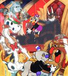  animate_inanimate animated_skeleton anthro blazingcheecks bone chromatic_aberration cum cuphead_(character) cuphead_(game) demon equine group group_sex humanoid humanoid_on_anthro humanoid_on_humanoid lava_cum male male/male mammal mugman object_head oral penis sex size_difference skeleton the_devil_(cuphead) undead unusual_cum 