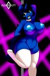  2017 anthro areola barely_visible_genitalia big_breasts big_nipples blue_fur blue_hair blue_horn blue_nipples blue_tail breasts brown_eyes clothing collar dancing deep_navel digital_media_(artwork) equine fan_character female front_view fur hair hand_behind_head hi_res horn klodette kloudmutt legwear lips lipstick long_hair long_tail makeup mammal mostly_nude my_little_pony navel nipples on_one_leg open_mouth pink_tongue pole pole_dancing portrait pussy solo standing stockings stripper_pole subtle_pussy thick_thighs thigh_highs three-quarter_portrait tongue unicorn unicorn_horn watermark white_clothing white_legwear white_stockings wide_hips 
