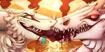  better_version_at_source blood crocodile crocodilian fur ganja gore halopromise heart_(organ) male meat reptile scalie sergal sunset teeth teeth_bared tongue white_fur 