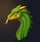  amber_eyes dragon hi_res horn portrait reptile scalie simple_background sovaka 