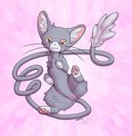  &lt;3 2017 4_toes :3 absurd_res blue_eyes blush digital_media_(artwork) emyara feline female feral fur glameow grey_fur hi_res inner_ear_fluff long_tail looking_at_viewer lying mammal nintendo on_back pawpads paws pink_background pok&eacute;mon pok&eacute;mon_(species) presenting presenting_pussy pussy rymherdier signature simple_background smile solo spread_legs spreading tail_tuft toes tuft video_games whiskers yellow_sclera 