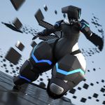  2017 3d_(artwork) 4:3 anthro anthroanim blur_(disambiguation) digital_media_(artwork) huge_thighs humanoid hyper hyper_thighs machine male not_furry robot running s.o.r.u. simple_background solo thick_thighs wide_hips 