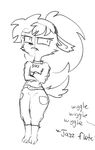  anthro black_and_white canine collar crossed_arms eyelashes female frown ghoul_school hair mammal monochrome scooby-doo_(series) solo sound_effects tjpones were werewolf winnie_werewolf 