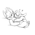  &lt;3 2016 4_fingers alien chamille chest_tuft claws digital_drawing_(artwork) digital_media_(artwork) disney duo experiment_(species) experiment_627 eyelashes eyes_closed fan_character greyscale hand_on_chest head_tuft hi_res lilo_and_stitch lying monochrome notched_ear on_back one_eye_closed sketch sleeping solosandwich sound_effects tuft zzz 