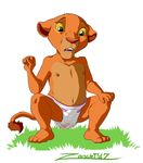  cub diaper disney feces feline female lion mammal nala scat the_lion_king young zooshi 