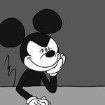  2017 anthro disney grey_background hi_res male mammal memekeymouse mickey_mouse mouse reaction_image rodent simple_background smile 