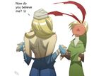  absurdres back bandages bare_shoulders blonde_hair blood english from_behind highres link long_hair nosebleed pointy_ears sheik the_legend_of_zelda the_legend_of_zelda:_ocarina_of_time undressing white_background 