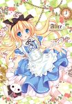  :o ace_of_hearts alice_(wonderland) alice_in_wonderland animal apron arm_support artist_name bangs black_bow black_hairband black_ribbon blonde_hair blue_eyes blue_shirt blue_skirt blush bow bunny card character_name checkered checkered_background clock clothed_animal club_(shape) commentary_request diamond_(shape) eyebrows_visible_through_hair flower frilled_apron frilled_sleeves frills hair_between_eyes hair_bow hairband heart leaning_back long_hair looking_at_viewer maid_apron original outstretched_arm pantyhose parted_lips playing_card puffy_short_sleeves puffy_sleeves reaching_out ribbon rico_(pico-ba) rose shirt short_sleeves skirt spade_(shape) striped striped_legwear very_long_hair white_apron white_bow white_rabbit wrist_cuffs 