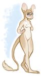  2017 amputee anthro blush breasts ethriol eyewear female fur glasses mammal mouse nipples nude open_mouth pussy rodent simple_background sketch small_breasts solo teeth 