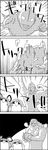  animal_ears comic commentary_request cosplay greyscale headwear_removed highres hijiri_byakuren long_hair monochrome mouse_ears multicolored_hair nazrin shaded_face short_hair tani_takeshi touhou translation_request two-tone_hair ultra_series ultraman ultraman_(cosplay) unzan yukkuri_shiteitte_ne 