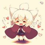  :d ^_^ ^o^ animal_ears azur_lane cat_ears chibi closed_eyes facing_viewer fang japanese_clothes muuran open_mouth pleated_skirt short_hair shouhou_(azur_lane) signature skirt smile solo translation_request white_hair 
