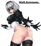  ass cameltoe dress erect_nipples leotard nier_automata suishiran thighhighs thong yorha_no.2_type_b 